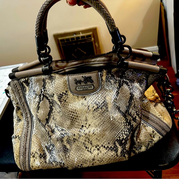 Coach python Leather Satchel - Picture 1 of 5